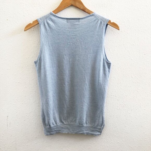 BROOKS & BROTHERS Sleeveless 100% Merino Wool Knit Top Size Small - Picture 2 of 8
